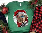 Santa Pug Merry Christmas T-shirt