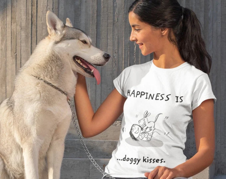 Happines Is Doggy Kiss T-shirt