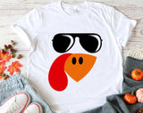 Turkey with Sunglasses Thanksgivings T-shirt