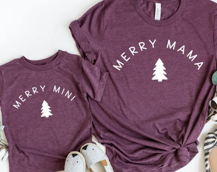 Merry Mini & Merry Mama Christmas T-shirt