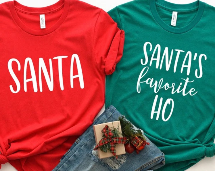 Santa & Santa's Favorite Ho's Christmas T-shirt