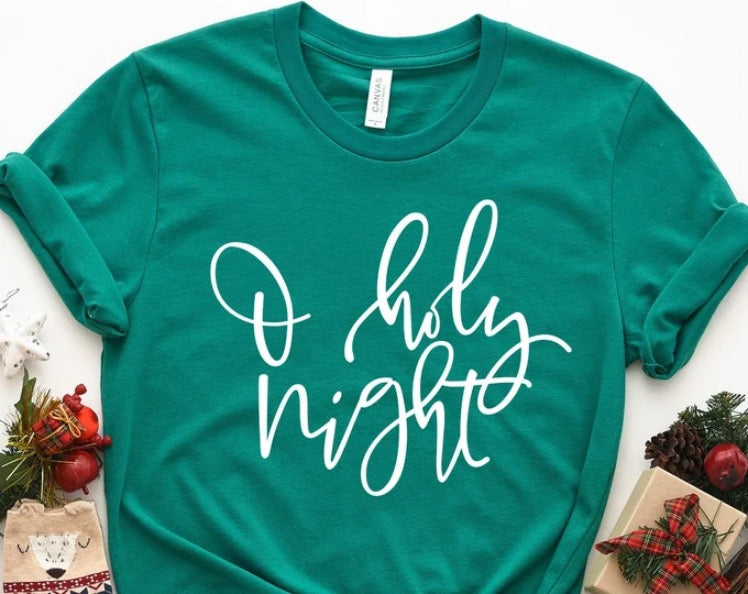 O Holly Night Christmas T-shirt