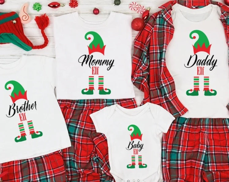 Elf Family Christmas T-shirt