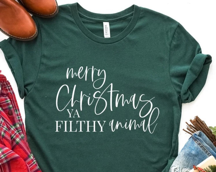 Merry Christmas Ya Filthy Animal Christmas T-shirt