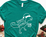 Santa Saurus Christmas T-shirt