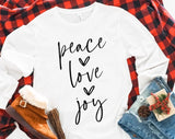 Peace Love Joy Christmas T-shirt