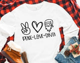 Peace Love Santa Chirstmas T-shirt