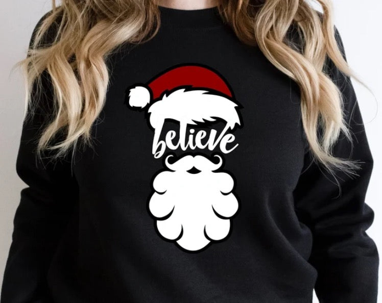 Believe Santa  Christmas T-shirt