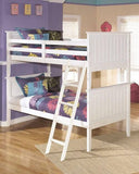 White 3-Piece Twin over Twin Bunk Bed