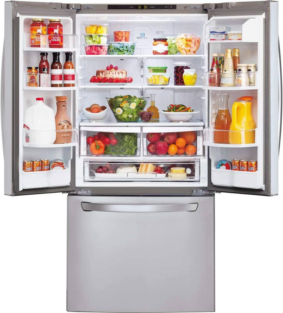 LG 33 Inch French Door Refrigerator with Linear Compressor, Smart Cooling