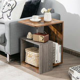 3-Tier End Table with Open Storage Shelf for Living Room Bedroom