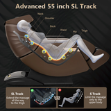 3D Sl-Track Electric Full Body Zero Gravity Shiatsu Massage Chair with Heat Roller