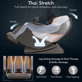 SL Track Full Body Zero Gravity Massage Chair Recliner Thai Stretch Heat Roller