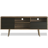 Mid-Century Modern TV Stand for Tvs up to 65 Inch with Storage Shelves