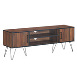 59 Inch Retro TV Stand for Tvs up to 65 Inch with 6 Metal Legs