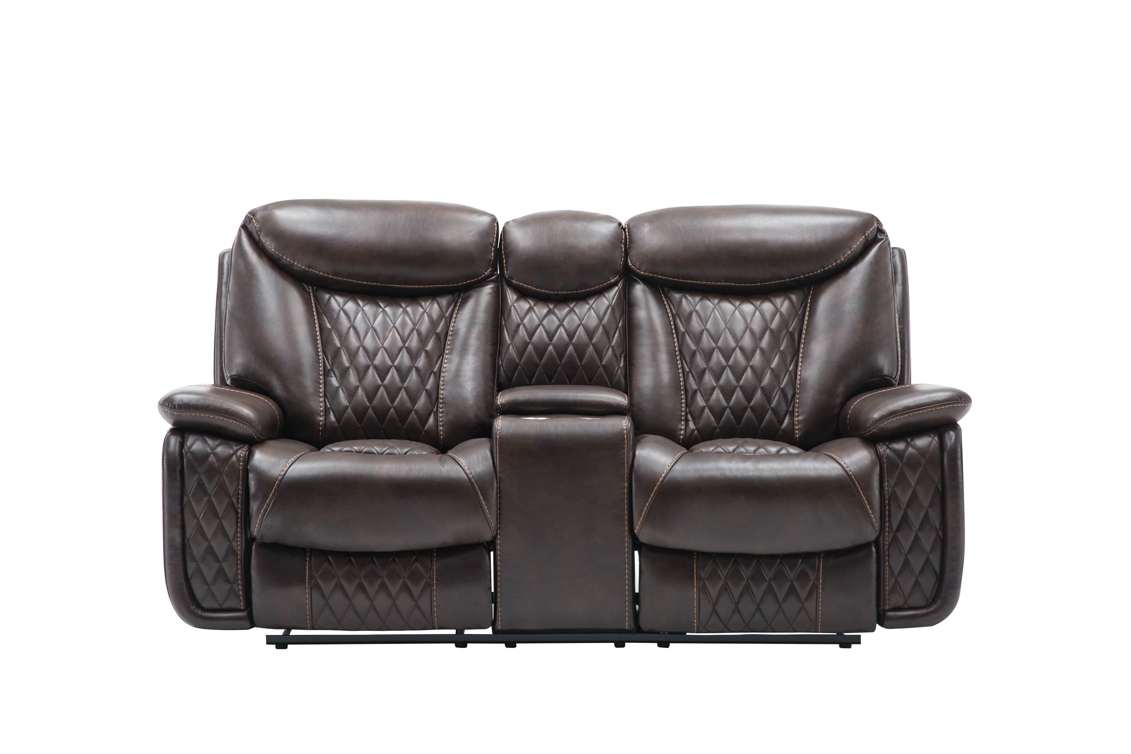 Chanel Brown 3-Piece Reclining Living Room Set