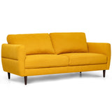 72 Inch Small Fabric Loveseat Sofa Couch with Wood Legs