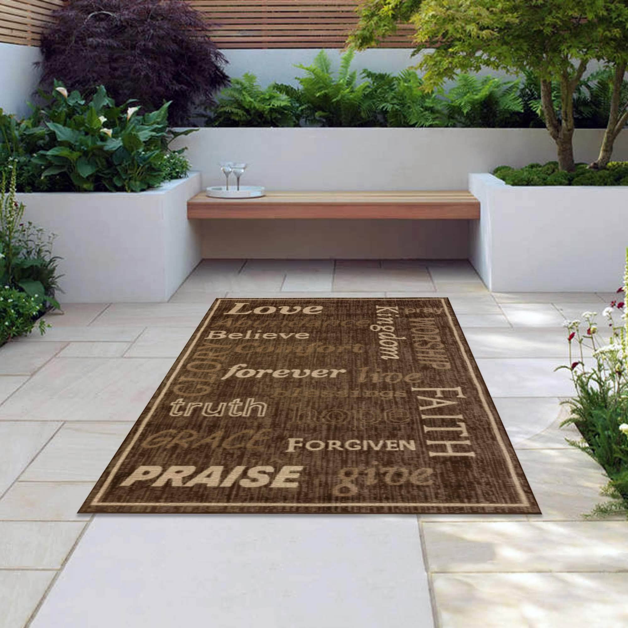 Kingdom Indoor/Outdoor Rugs Flatweave Contemporary Patio, Pool, Camp and Picnic Carpets FW 333 - Context USA - Area Rug by MSRUGS